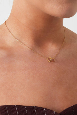 Nancy Patrice | Linked Luck Kleeblatt-Halskette – Gold