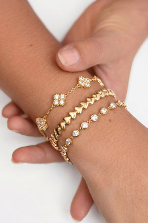 Nancy Patrice | Zirkonia Kettenarmband – Gold