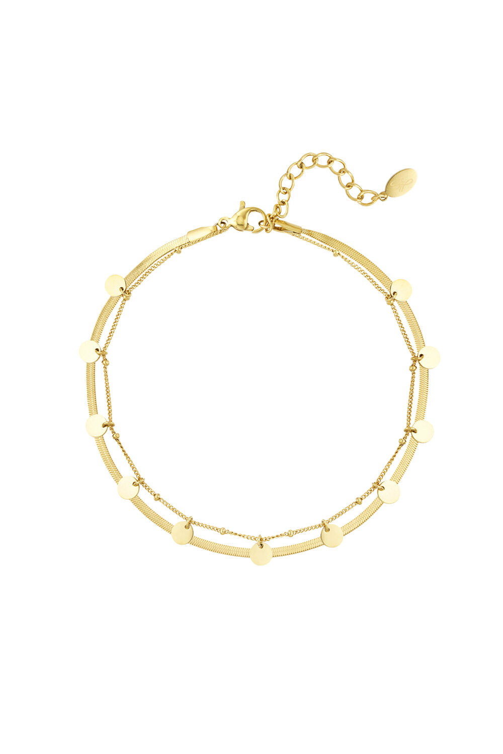 Nancy Patrice | Double Layer Fußkette – Gold