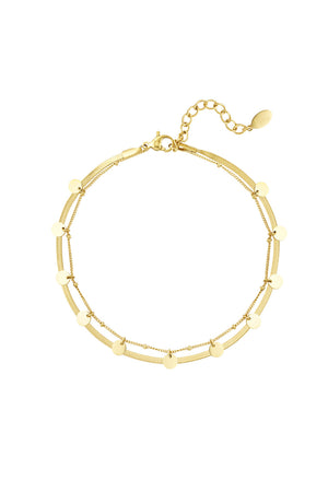 Nancy Patrice | Double Layer Fußkette – Gold