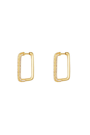 Nancy Patrice | Rectangle Zirkonia Ohrstecker – Gold