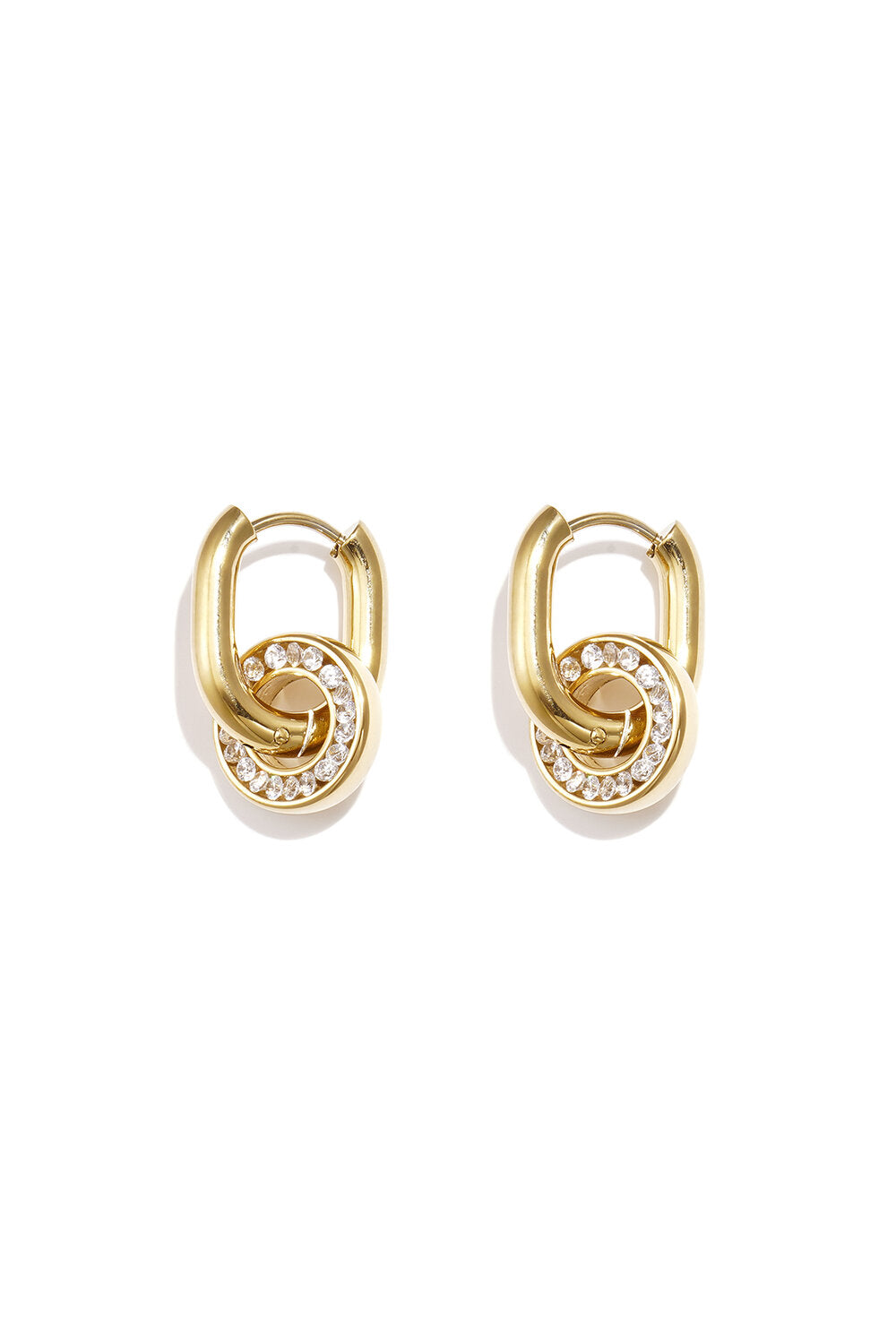 Nancy Patrice | Oval Circle Drop-Ohrringe – Gold