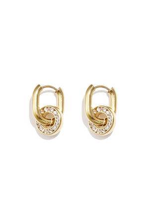 Nancy Patrice | Oval Circle Drop-Ohrringe – Gold