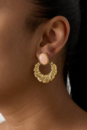 Nancy Patrice | Organic Stone Ohrstecker – Beige