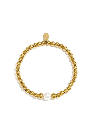 Nancy Patrice | Iconic Perlen-Armband mit Mittelperle – Gold
