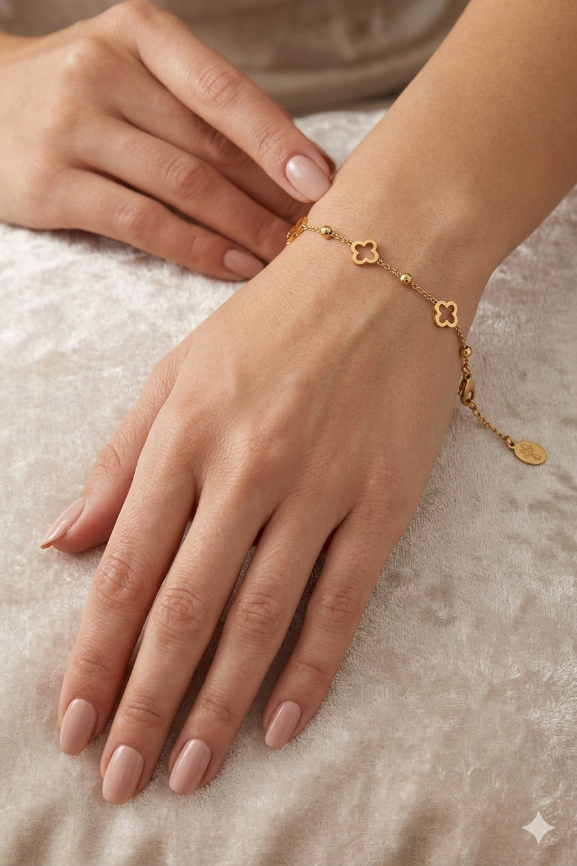 Nancy Patrice | Clover Kleeblatt-Armband – Gold